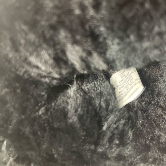 Minnetonka Tall Suede Tweed Boots Sheepskin/ Wool Lining Black/Gray SZ7 - Picture 8 of 9